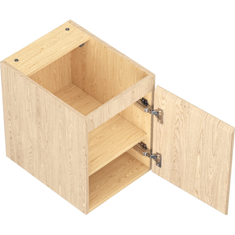 Mexen Rivel kúpeľňová skrinka pod umývadlo 35 cm, 1 dvere, ryhovaná, dub - 91A21-03547-1-BF81