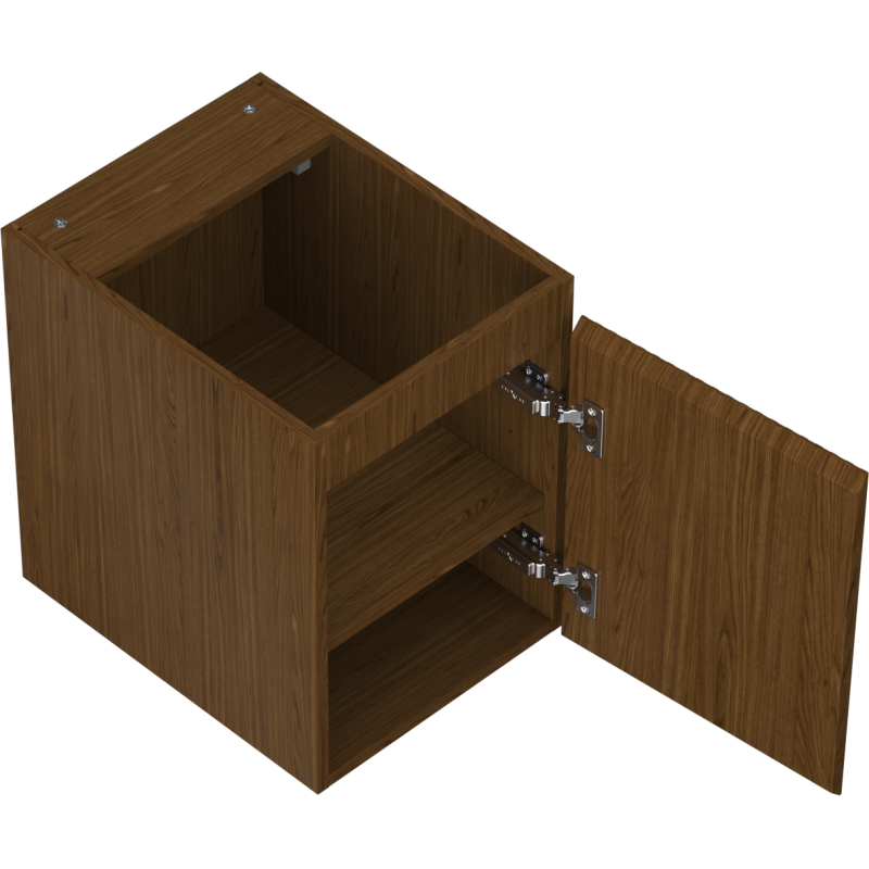 Mexen Rivel kúpeľňová skrinka pod umývadlo 35 cm, 1 dvere, ryhovaná, orech - 91A21-03547-1-BF86