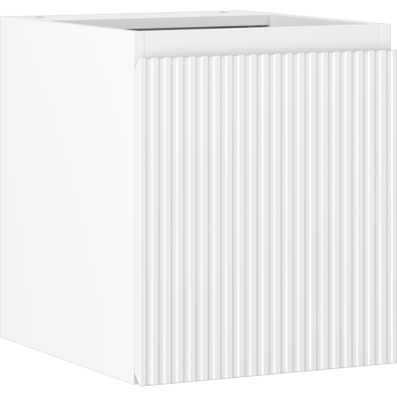 Mexen Rivel kúpeľňová skrinka pod umývadlo 40 cm, 1 dvere, ryhovaná, biela matná - 91A21-04047-1-BF01