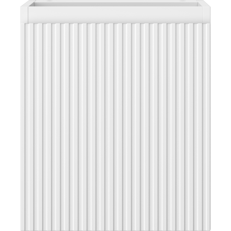 Mexen Rivel kúpeľňová skrinka pod umývadlo 40 cm, 1 dvere, ryhovaná, biela matná - 91A21-04047-1-BF01