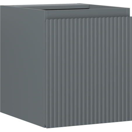 Mexen Rivel kúpeľňová skrinka pod umývadlo 40 cm, 1 dvere, ryhovaná, grafit mat - 91A21-04047-1-BF66