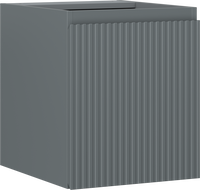 Mexen Rivel kúpeľňová skrinka pod umývadlo 40 cm, 1 dvere, ryhovaná, grafit mat - 91A21-04047-1-BF66