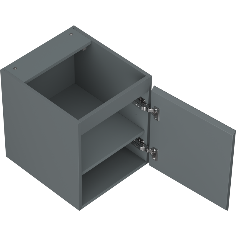 Mexen Rivel kúpeľňová skrinka pod umývadlo 40 cm, 1 dvere, drážkovaná, grafit mat - 91A21-04047-1-BF66