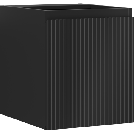 Mexen Rivel kúpeľňová skrinka pod umývadlo 40 cm, 1 dvere, ryhovaná, čierna matná - 91A21-04047-1-BF71
