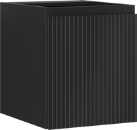 Mexen Rivel kúpeľňová skrinka pod umývadlo 40 cm, 1 dvere, ryhovaná, čierny mat - 91A21-04047-1-BF71