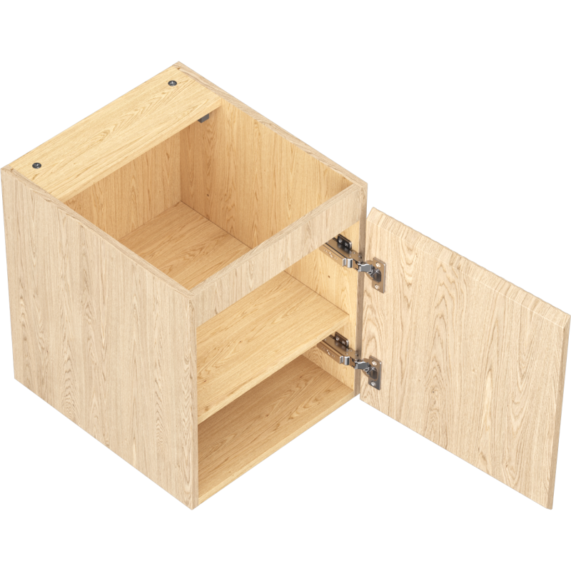 Mexen Rivel kúpeľňová skrinka pod umývadlo 40 cm, 1 dvere, rebrovaná, dub - 91A21-04047-1-BF81