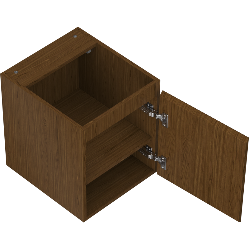 Mexen Rivel kúpeľňová skrinka pod umývadlo 40 cm, 1 dvere, ryhovaná, orech - 91A21-04047-1-BF86