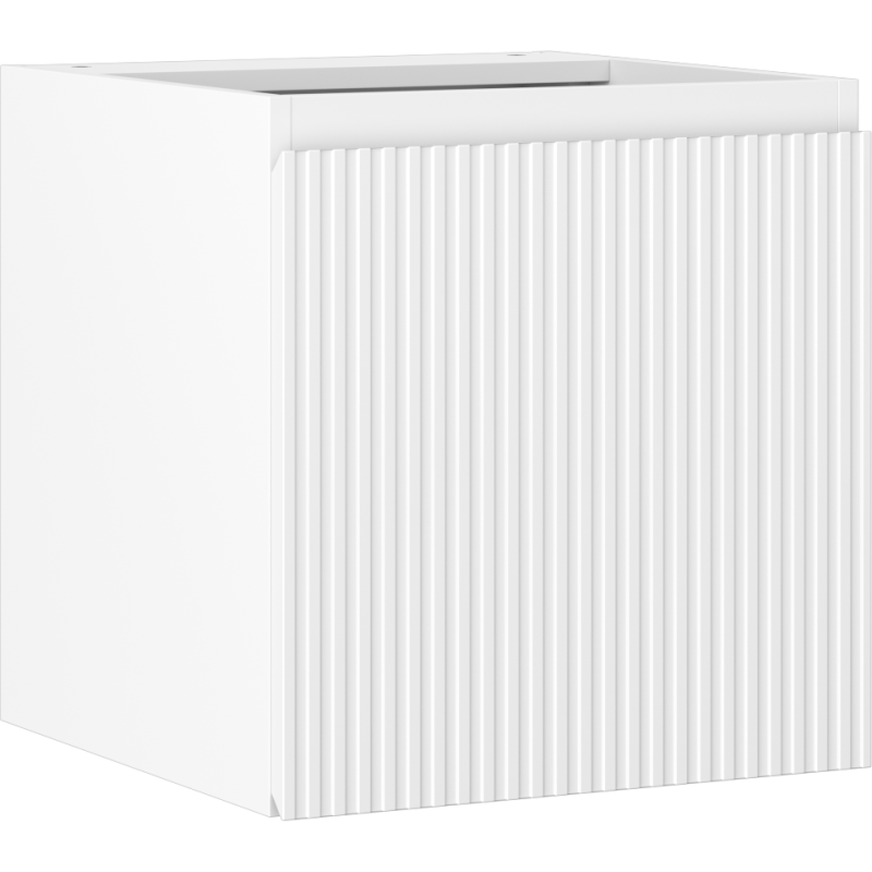 Mexen Rivel kúpeľňová skrinka pod umývadlo 45 cm, 1 dvere, ryhovaná, biela mat - 91A21-04547-1-BF01