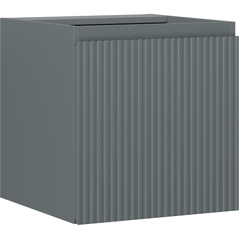 Mexen Rivel kúpeľňová skrinka pod umývadlo 45 cm, 1 dvere, ryhovaná, grafit mat - 91A21-04547-1-BF66