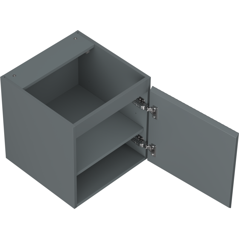 Mexen Rivel kúpeľňová skrinka pod umývadlo 45 cm, 1 dvere, vrúbkovaná, grafit mat - 91A21-04547-1-BF66