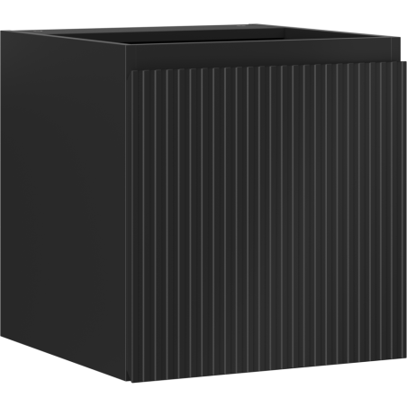 Mexen Rivel kúpeľňová skrinka pod umývadlo 45 cm, 1 dvere, ryhovaná, čierny mat - 91A21-04547-1-BF71