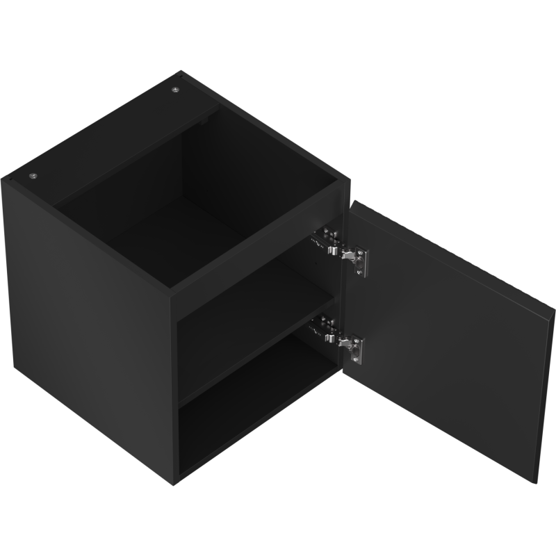 Mexen Rivel kúpeľňová skrinka pod umývadlo 45 cm, 1 dvere, ryhovaná, čierny mat - 91A21-04547-1-BF71