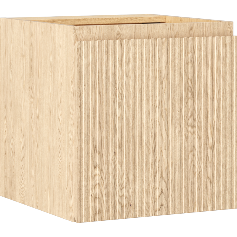 Mexen Rivel kúpeľňová skrinka pod umývadlo 45 cm, 1 dvere, ryhovaná, dub - 91A21-04547-1-BF81