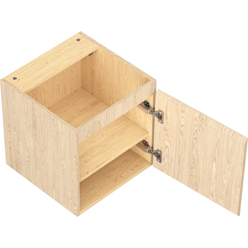 Mexen Rivel kúpeľňová skrinka pod umývadlo 45 cm, 1 dvere, ryhovaná, dub - 91A21-04547-1-BF81