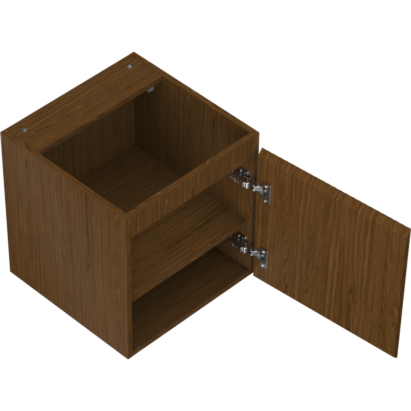 Mexen Rivel kúpeľňová skrinka pod umývadlo 45 cm, 1 dvere, ryhovaná, orech - 91A21-04547-1-BF86