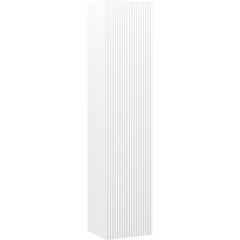 Mexen Rivel kúpeľňový stĺp 35 cm, 1 dvere, drážkovaný, biely mat - 91A21-03016-1-BF01