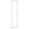 Mexen Rivel kúpeľňový stĺp 35 cm, 1 dvere, ryhovaný, sivý mat - 91A21-03016-1-BF62