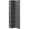 Mexen Rivel kúpeľňový stĺpik 35 cm, 1 dvere, ryhovaný, grafit mat - 91A21-03016-1-BF66