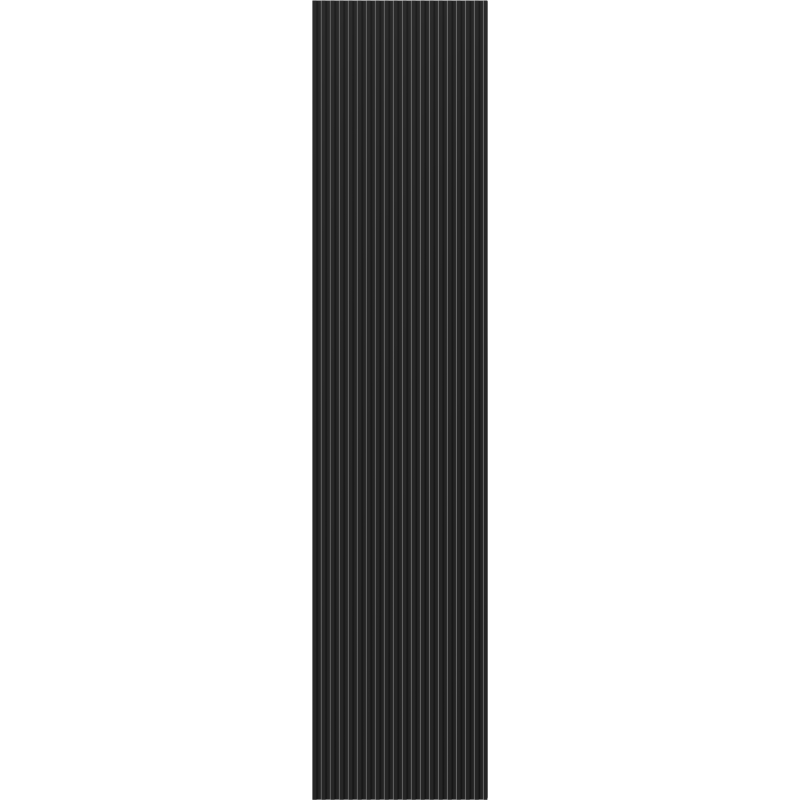 Mexen Rivel kúpeľňový stĺp 35 cm, 1 dvere, ryhovaný, čierny mat - 91A21-03016-1-BF71