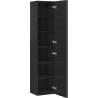 Mexen Rivel kúpeľňový stĺpik 35 cm, 1 dvere, ryhované, čierny mat - 91A21-03016-1-BF71