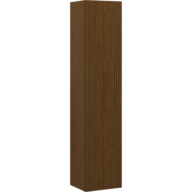 Mexen Rivel kúpeľňový stĺpik 35 cm, 1 dvere, ryhovaný, orech - 91A21-03016-1-BF86