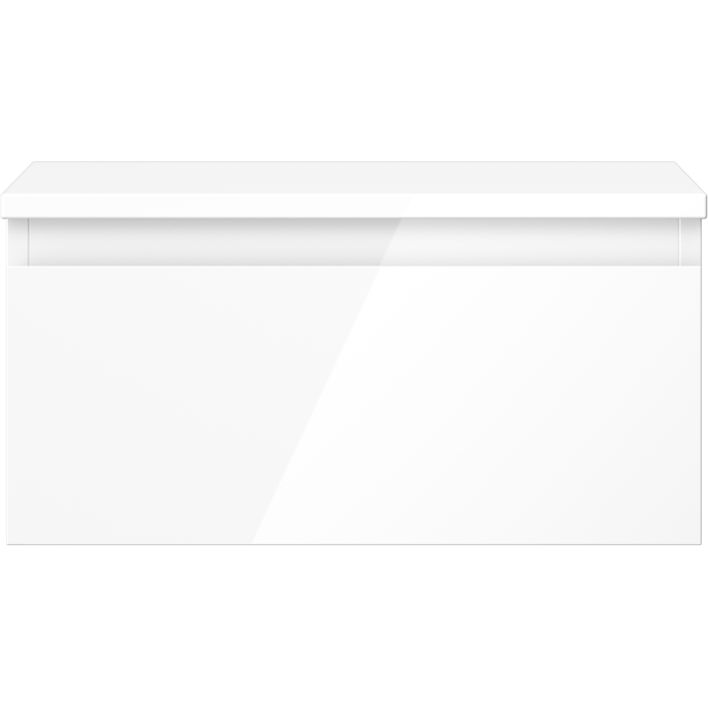 Mexen Orio kúpeľňová skrinka pod umývadlo 50 cm s doskou, 1 zásuvka, biely lesk - 91A10-05023-1-BFC00
