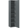 Mexen Rivel kúpeľňový stĺpec 35 cm, 2 dvere, ryhované, grafit mat - 91A21-03016-2-BF66
