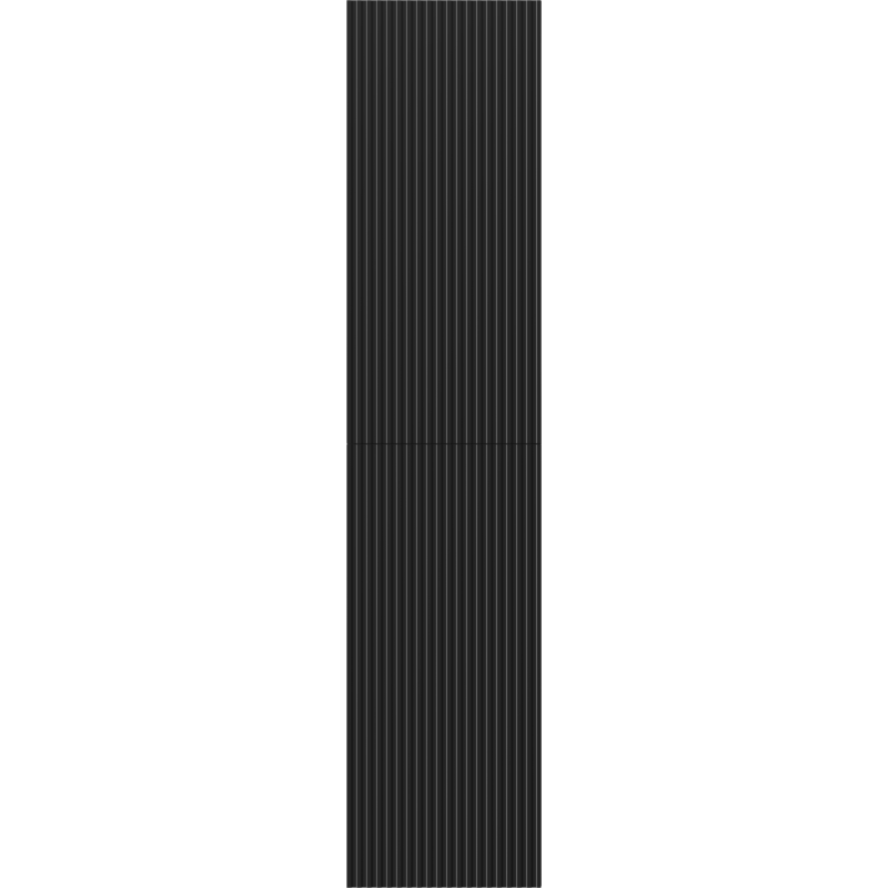 Mexen Rivel kúpeľňový stĺpik 35 cm, 2 dvere, ryhovaný, čierny mat - 91A21-03016-2-BF71