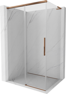 Mexen Rox L posuvný sprchový kút 90 x 85 cm, transparentný, ružové zlato - 8C2L-090-085-60-00