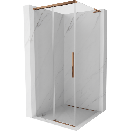 Mexen Rox L posuvná sprchová kabína 95 x 95 cm, transparentná, ružové zlato - 8C2L-095-095-60-00