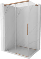 Mexen Rox L posuvný sprchový kút 115 x 70 cm, priehľadný, brúsená meď - 8C2L-115-070-65-00