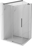 Mexen Rox L sprchový kút posuvný 120 x 85 cm, transparentný, brúsená gun gray - 8C2L-120-085-66-00