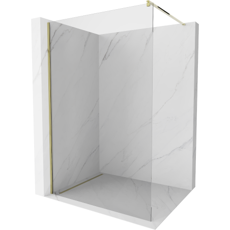 Mexen Kioto sprchová stena Walk-in 160 x 200 cm, transparentná 8 mm, zlatá - 800-160-101-50-00