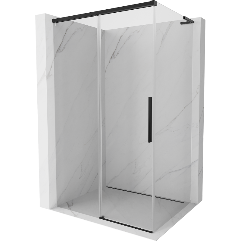 Mexen Rox L sprchový kút posuvný 105 x 90 cm, transparentný, čierny - 8C2L-105-090-70-00