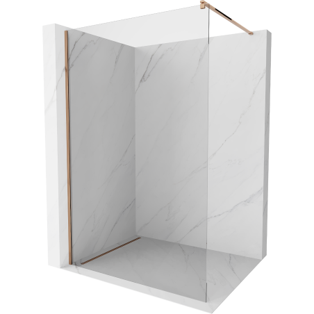 Mexen Kioto sprchová stena Walk-in 100 x 200 cm, transparentné 8 mm, ružové zlato - 800-100-101-60-00