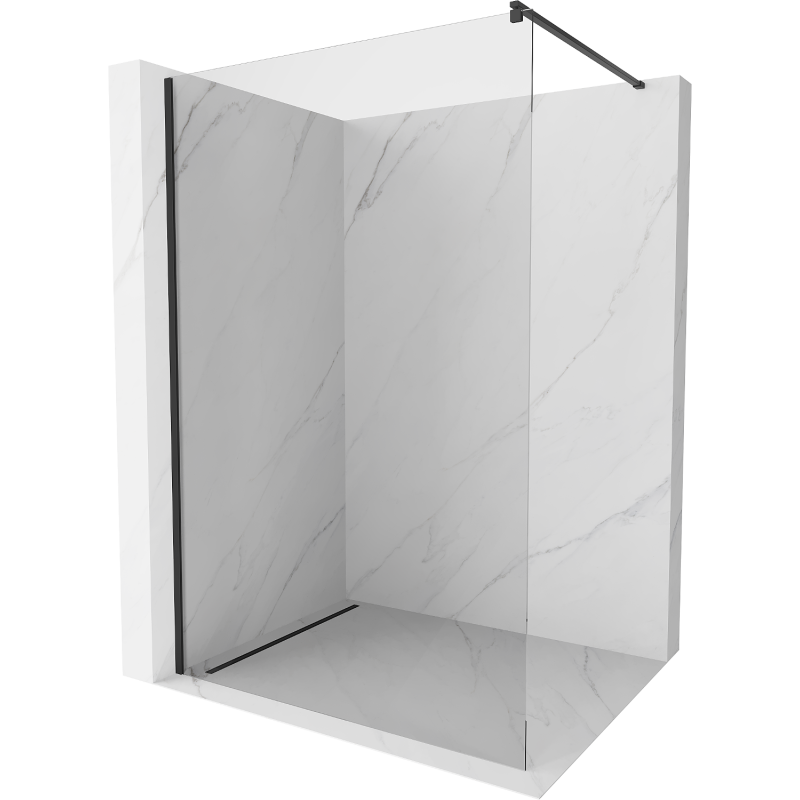 Mexen Kioto sprchová stena Walk-in 80 x 200 cm, priehľadná 8 mm, čierna - 800-080-101-70-00