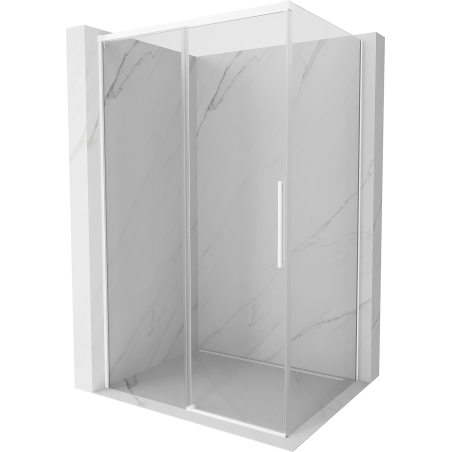Mexen Rox sprchovací kút posuvný 145 x 120 cm, transparentný, biely - 8C2-145-120-20-00