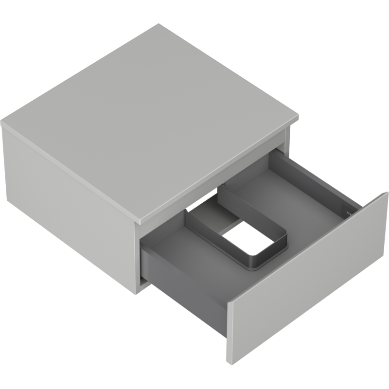 Mexen Orio kúpeľňová skrinka pod umývadlo 50 cm s doskou, 1 zásuvka, sivá matná - 91A10-05023-1-BFC62