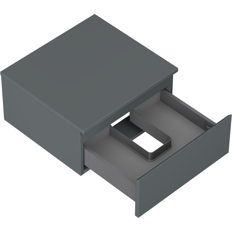 Mexen Orio kúpeľňová skrinka pod umývadlo 50 cm s doskou, 1 zásuvka, grafit mat - 91A10-05023-1-BFC66