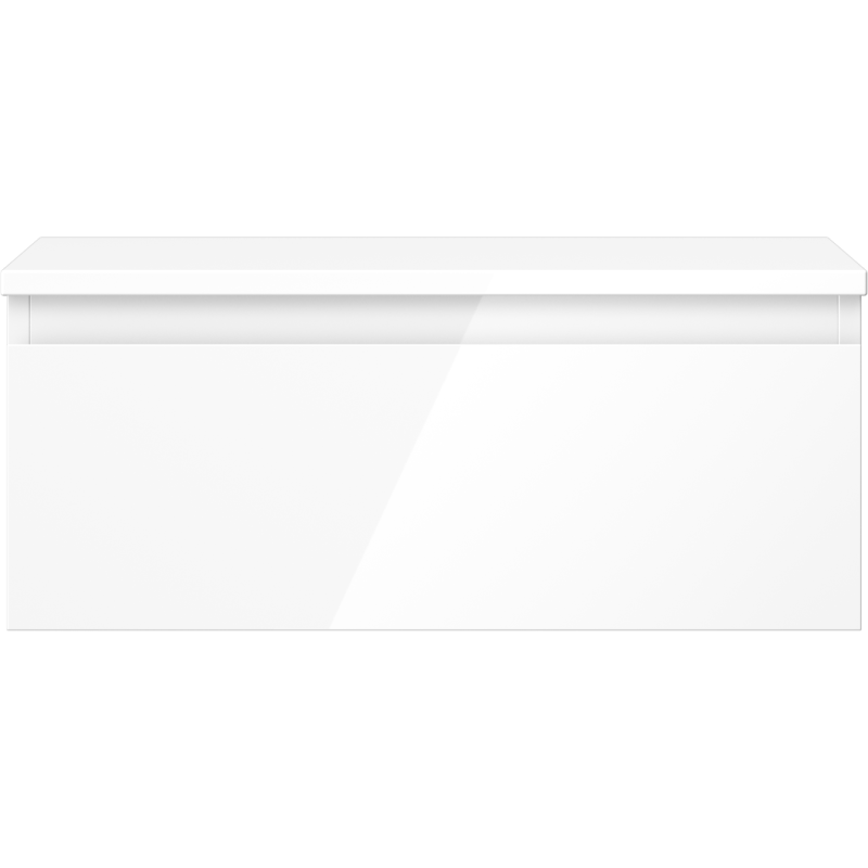 Mexen Orio kúpeľňová skrinka pod umývadlo 60 cm s doskou, 1 zásuvka, biela lesk - 91A10-06023-1-BFC00