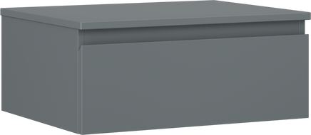 Mexen Orio kúpeľňová skrinka pod umývadlo 60 cm s pracovnou doskou, 1 zásuvka, grafit mat - 91A10-06023-1-BFC66
