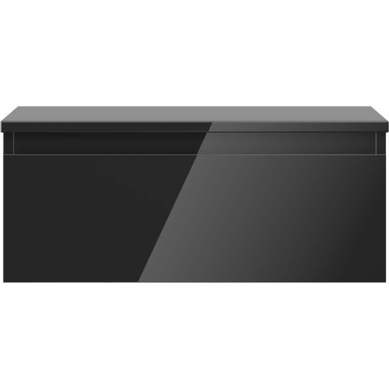 Mexen Orio kúpeľňová skrinka pod umývadlo 60 cm s doskou, 1 zásuvka, čierna lesk - 91A10-06023-1-BFC70