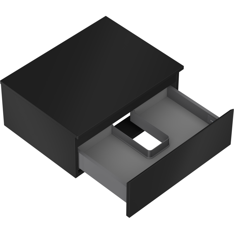 Mexen Orio kúpeľňová skrinka pod umývadlo 60 cm s doskou, 1 zásuvka, čierna matná - 91A10-06023-1-BFC71