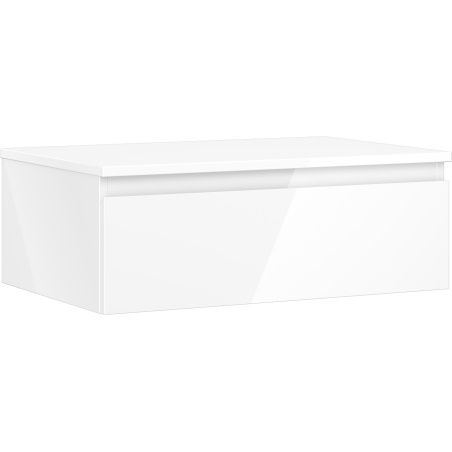 Mexen Orio kúpeľňová skrinka pod umývadlo 70 cm s doskou, 1 zásuvka, biely lesk - 91A10-07023-1-BFC00