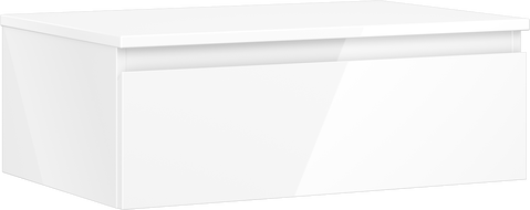 Mexen Orio kúpeľňová skrinka pod umývadlo 70 cm s doskou, 1 zásuvka, biely lesk - 91A10-07023-1-BFC00