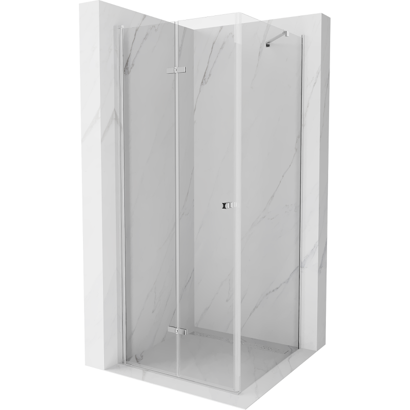 Mexen Lima skladací sprchový kút 70 x 70 cm, transparentný, chróm - 856-070-070-01-00