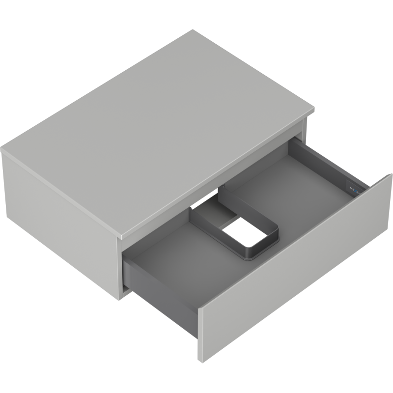 Mexen Orio kúpeľňová skrinka pod umývadlo 70 cm s doskou, 1 zásuvka, sivá matná - 91A10-07023-1-BFC62