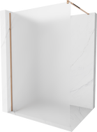 Mexen Kioto sprchová stena Walk-in 80 x 200 cm, námraza 8 mm, ružové zlato - 800-080-101-60-30