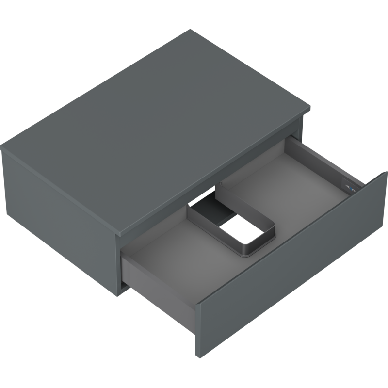 Mexen Orio kúpeľňová skrinka pod umývadlo 70 cm s doskou, 1 zásuvka, grafit mat - 91A10-07023-1-BFC66
