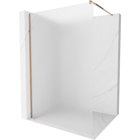 Mexen Kioto Sprchová stena Walk-in 90 x 200 cm, matné sklo 8 mm, ružové zlato - 800-090-101-60-30